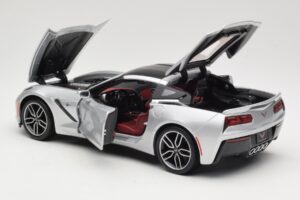 Chevrolet Corvette C7 Stříbrný Maisto 1:18 38132 Kov – obrázek 5 z 8