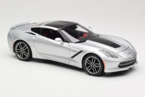 Chevrolet Corvette C7 Stříbrný Maisto 1:18 38132 Kov – obrázek 6 z 8