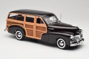Chevrolet Fleetmaster Woody Černý & Wood Panels Maisto 1:18 43697545B Kov – obrázek 6 z 8