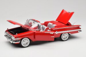Chevrolet Impala Kabriolet Červený Welly 1:18 9864W Kov – obrázek 2 z 8