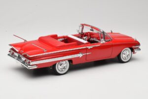 Chevrolet Impala Kabriolet Červený Welly 1:18 9864W Kov – obrázek 3 z 8
