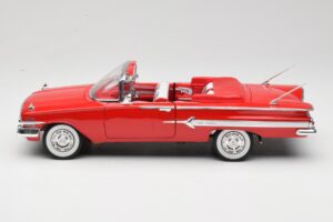 Chevrolet Impala Kabriolet Červený Welly 1:18 9864W Kov – obrázek 4 z 8