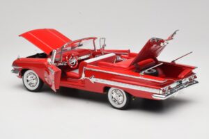 Chevrolet Impala Kabriolet Červený Welly 1:18 9864W Kov – obrázek 5 z 8