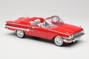 Chevrolet Impala Kabriolet Červený Welly 1:18 9864W Kov – obrázek 6 z 8
