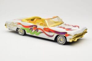 Chevrolet Impala Lowrider White Metallic Hot Wheels 1:18 27635 Kov – obrázek 6 z 8