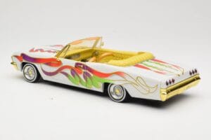 Chevrolet Impala Lowrider White Metallic Hot Wheels 1:18 27635 Kov – obrázek 7 z 8