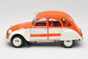 Citroen 2CV Spot Oranžový & Bílý Solido 1:18 421183600 Kov – obrázek 4 z 8