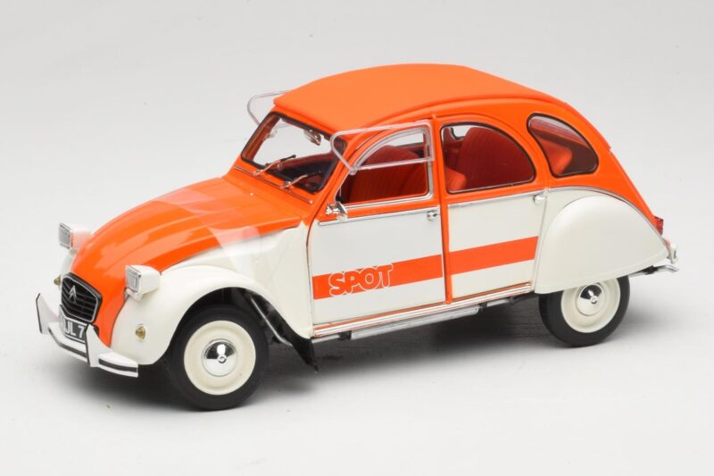 Citroen 2CV Spot Oranžový & Bílý Solido 1:18 421183600 Kov