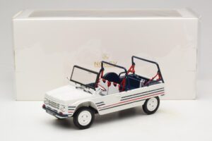 Citroen Mehari Modrý Bílý Červený Norev 1:18 181805 Kov – obrázek 7 z 7