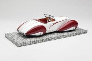 Delahaye Type 135 M Kabriolet Bílý Červený Minichamps 1:18 107116161 Pryskyřice – obrázek 2 z 6
