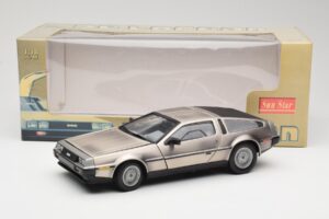 DeLorean DMC-12 LK Stříbrný Sun Star 1:18 2701 Kov – obrázek 8 z 8