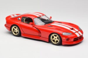 Dodge Viper GTS Červený Bburago 1:18 3075 Kov – obrázek 6 z 8
