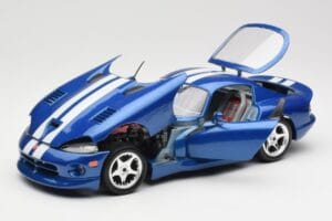Dodge Viper GTS SR II Modrý s Bílými Pruhy Bburago 1:18 3330 Kov – obrázek 2 z 8