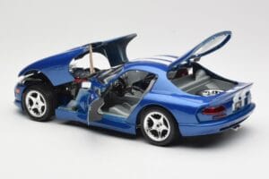 Dodge Viper GTS SR II Modrý s Bílými Pruhy Bburago 1:18 3330 Kov – obrázek 5 z 8