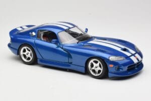 Dodge Viper GTS SR II Modrý s Bílými Pruhy Bburago 1:18 3330 Kov – obrázek 6 z 8
