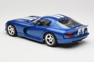 Dodge Viper GTS SR II Modrý s Bílými Pruhy Bburago 1:18 3330 Kov – obrázek 7 z 8