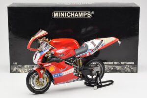 Ducati 998R WSB #1 T. Bayliss Ducati Infostrada 2002 Minichamps 1:12 122021201 Kov – obrázek 6 z 6