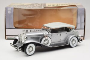 Duesenberg SJ Stříbrný GreenLight 1:18 13525 Kov – obrázek 8 z 8