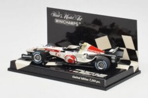 Honda RA106 #12 J. Button Hungarian GP Winner F1 2006 Minichamps 1:43 400060112 Kov – obrázek 3 z 5
