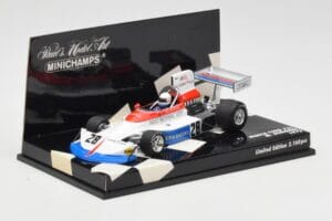 March Ford 751 #28 M. Donohue Race Car 1975 Minichamps 1:43 430750028 Kov – obrázek 2 z 5