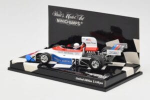 March Ford 751 #28 M. Donohue Race Car 1975 Minichamps 1:43 430750028 Kov – obrázek 3 z 5
