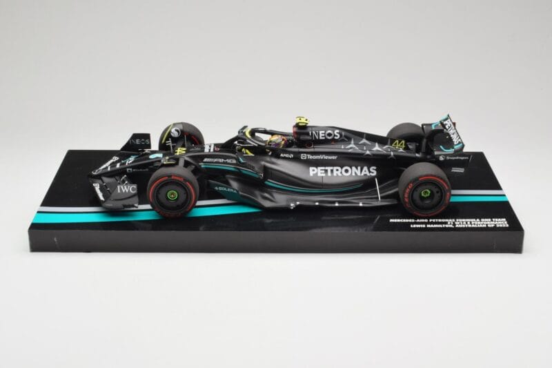 Mercedes AMG W14 E Performance Petronas #44 L. Hamilton Australian GP 2023 Minichamps 1:18 113230144 Pryskyřice