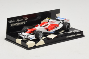 Toyota T. Glock Panasonic Toyota Racing Showcar F1 2008 Minichamps 1:43 400080082 Kov – obrázek 2 z 5