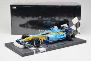 Renault F1 Team R25 #5 F. Alonso 3rd Place Brazil GP 2005 World Champion Minichamps 1:18 117051705 Kov – obrázek 7 z 7