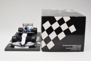 Williams FW43B Mercedes #63 G. Russell Belgian GP 2021 Minichamps 1:18 117211363 Pryskyřice – obrázek 6 z 7