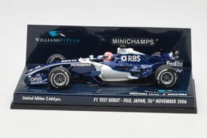 Williams FW28 Toyota K. Nakajima F1 Test Debut 2006 Minichamps 1:43 400060135 Kov