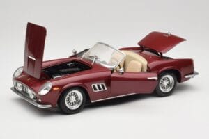 Ferrari 250 GT California Spider LWB Tmavě Červený Hot Wheels 1:18 25727 Kov – obrázek 2 z 8