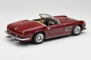 Ferrari 250 GT California Spider LWB Tmavě Červený Hot Wheels 1:18 25727 Kov – obrázek 3 z 8