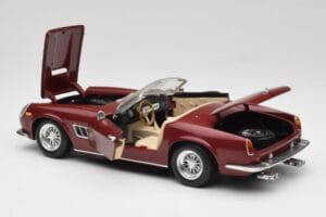 Ferrari 250 GT California Spider LWB Tmavě Červený Hot Wheels 1:18 25727 Kov – obrázek 5 z 8