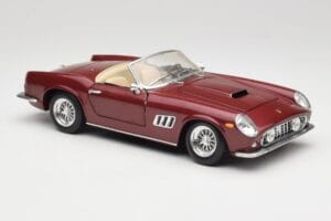 Ferrari 250 GT California Spider LWB Tmavě Červený Hot Wheels 1:18 25727 Kov – obrázek 6 z 8