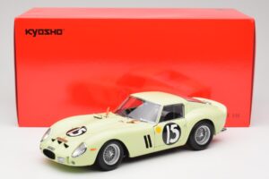 Ferrari 250 GTO #15 S. Moss / I. Ireland Goodwood Tourist Trophy Winner 1962 Kyosho 1:18 08438C Kov – obrázek 8 z 8