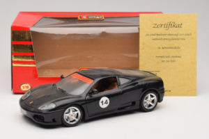 Ferrari 360 Modena #14 Černý Limitovaná Edice Bburago 1:18 3368-B1 Kov – obrázek 8 z 8