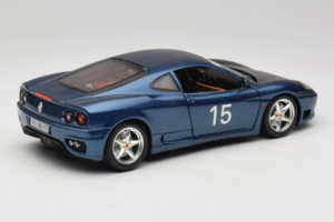 Ferrari 360 Modena #15 Limitovaná Edice Modrý Metalíza Bburago 1:18 3358-F1 Kov – obrázek 3 z 8