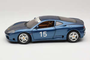 Ferrari 360 Modena #15 Limitovaná Edice Modrý Metalíza Bburago 1:18 3358-F1 Kov – obrázek 4 z 8