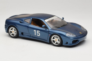 Ferrari 360 Modena #15 Limitovaná Edice Modrý Metalíza Bburago 1:18 3358-F1 Kov – obrázek 6 z 8