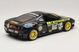 Ferrari 360 Modena Rentabel #314 Gagliardi Černý Bburago 1:18 3378-B1 Kov – obrázek 3 z 8