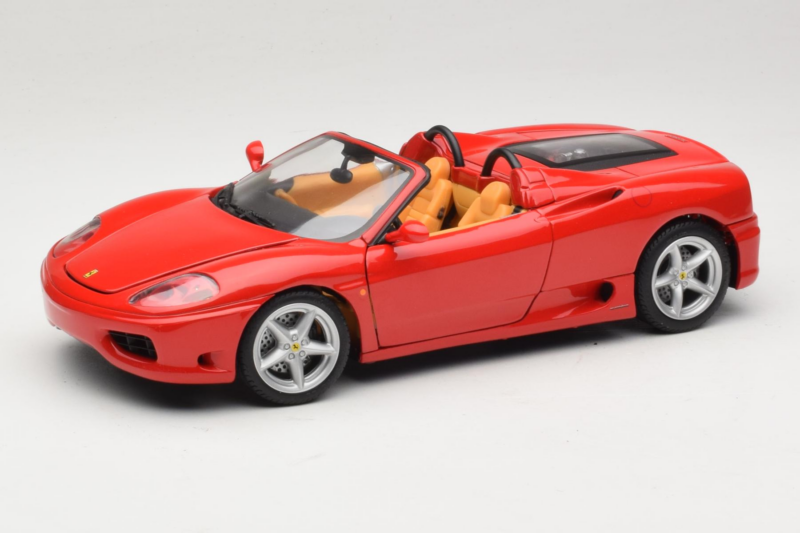 Ferrari 360 Spider Červený Hot Wheels 1:18 27774-M1 Kov