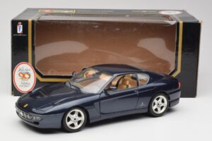 Ferrari 456 GT Modrý Bburago 1:18 3036 Kov – obrázek 2 z 8