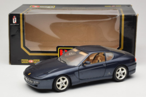 Ferrari 456 GT Modrý Bburago 1:18 3036-B1 Kov – obrázek 8 z 8