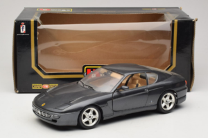 Ferrari 456 GT Šedý Metalíza Bburago 1:18 3036-G1 Kov – obrázek 8 z 8