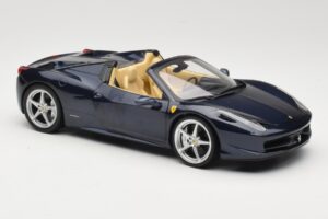 Ferrari 458 Italia Spider Dark Blue Metallic Hot Wheels 1:18 X5529 Kov – obrázek 6 z 8