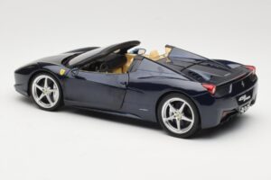 Ferrari 458 Italia Spider Dark Blue Metallic Hot Wheels 1:18 X5529 Kov – obrázek 7 z 8