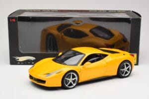 Ferrari 458 Italia Žlutý Hot Wheels 1:18 P9894 Kov – obrázek 8 z 8