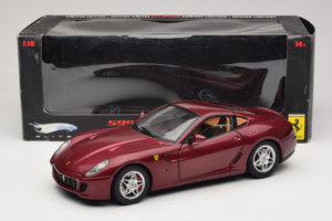 Ferrari 599 GTB Fiorano Tmavě Červený Hot Wheels 1:18 M1200 Kov – obrázek 8 z 8