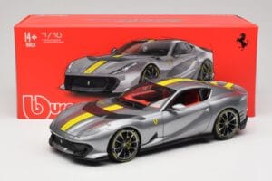 Ferrari 812 Competizione Grigio Coburn Bburago 1:18 18-01647 Kov – obrázek 8 z 8