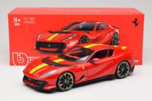 Ferrari 812 Competizione Rosso Corsa Se Žlutými Pruhy Bburago 1:18 18-16915 Kov – obrázek 8 z 8